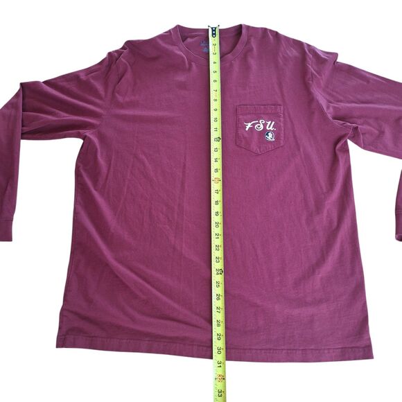 Champion Florida State Long Sleeve POCKET Tee XXL Garnet Red Seminoles T-Shirt - Picture 11 of 12